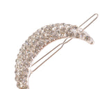 Silver Moon Bling Crystal Hair Clip