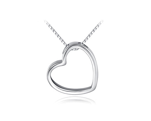 Open Heart 925 Sterling Silver Necklace