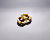 Sparkling Gold Necklace and Earrings Jewelry Set