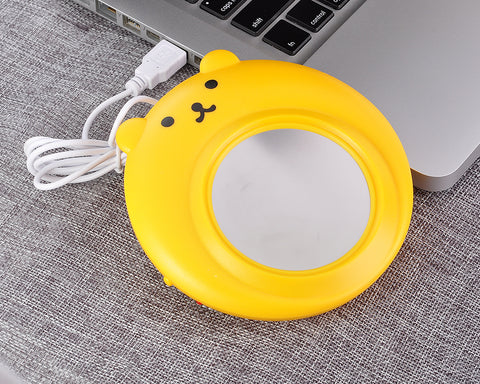 Cute Bear Series Desktop USB Cup Warmer - Yellow