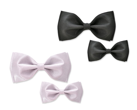 Father and Son Handcrafted Satin Bow Tie Set