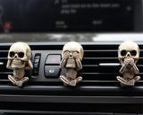 Skull Car Vent Clip Set of 3 Fun Car Essential Oil Diffuser Vent Clip Gothic Car Accessories