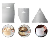Cake Scraper Icing Smoother Set of 6 Stainless Steel Cake Decorating Comb