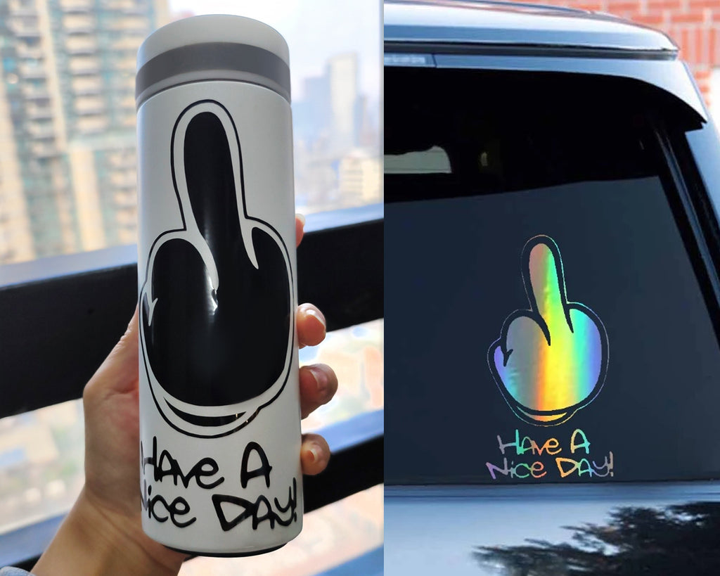 Middle Finger Sticker Set of 3 Colors Funny Car Stickers – SCSpecial