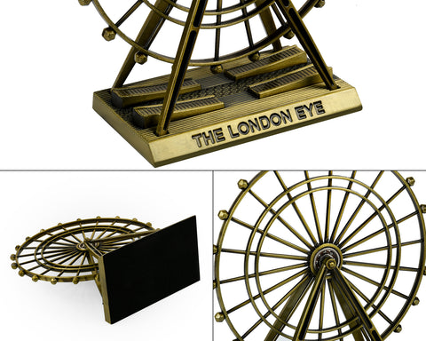 London Souvenirs Ferris Wheel Decor Medium Rotatable London Eye Metallic Figurine
