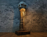 Halloween Table Decor 9.8 Inch Skeleton Lamp Skull Light