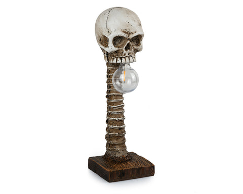 Halloween Table Decor 9.8 Inch Skeleton Lamp Skull Light