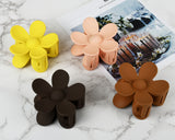 Flower Claw Clip Set of 4 Hair Clips for Thick Hair Matte Color Medium Claw Clips