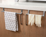 Kitchen Towel Holder Over Cabinet Door Towel Bar 2 Pieces Stainless Steel Kitchen Towel Hanger