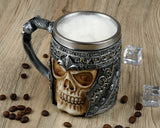 Stainless Steel Mug with Handle 13oz/370ml Skull Coffee Mug Ideal Gifts for Men