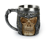 Stainless Steel Mug with Handle 13oz/370ml Skull Coffee Mug Ideal Gifts for Men