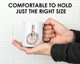 Color Changing Mug Magic Mug for Sublimation Ceramic Middle Finger Coffee Cup 11 oz/320 ml for Birthday Funny Christmas Gifts
