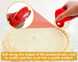 Pastry Wheel Decorator and Cutter Set of 2, Includes Lattice Pastry Wheel and Crust Roll for Pizza, Pastry, Ravioli Pasta, Pie and Cookie Decoration or Baking Cooking
