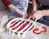 Pastry Wheel Decorator and Cutter Set of 2, Includes Lattice Pastry Wheel and Crust Roll for Pizza, Pastry, Ravioli Pasta, Pie and Cookie Decoration or Baking Cooking