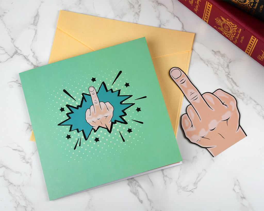 Funny Birthday Cards Middle Finger Pop Up Card SCSpecial