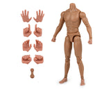 1/12 Scale Male Body Narrow Shoulder Standard 6 Inch Action Figure with 10 Interchangeable Hands