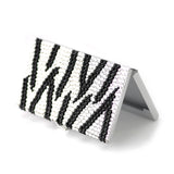 Zebra Wave Bling Swarovski Crystal Business Card Case