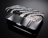 Zebra Wave Swarovski Crystal Cigarette Case