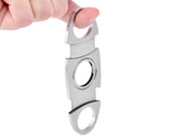 Double Guillotine Stainless Steel Cigar Cutter - Silver