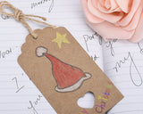 100 Pcs 10.5cm x 5.5cm Kraft Blank Hang Paper Tags with Hemp Rope