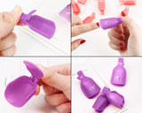 Nail Polish Removal Clips with Scraper 20 Pieces Nail Sock Off Clips