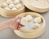 Steamer Liners 4 Pieces Silicone Steamer Mats for Buns and Dumplings