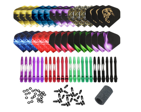 Darts Set with Aluminum Dart Shafts Colorful Nylon Tip Darts Set