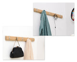 48cm Wood Wall Coat Rack with 5 Hooks