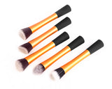 5 Pcs Foundation Makeup Brush Set - Gold