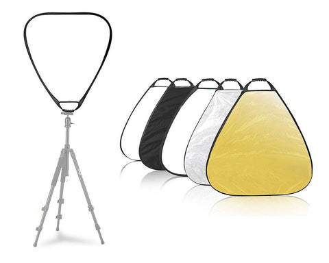 5 in 1 80cm Triangle Camera Lighting Reflector with Handle