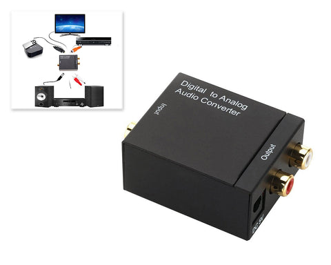 Digital Coaxial Toslink to Analog RCA Audio Converter