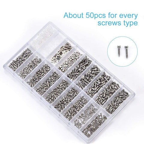 Eyeglass Repair Kit with 1000 Pieces Screws