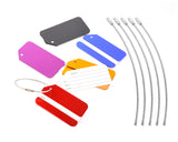 5 Pcs Colorful Metal Travel Luggage Tag with Strap