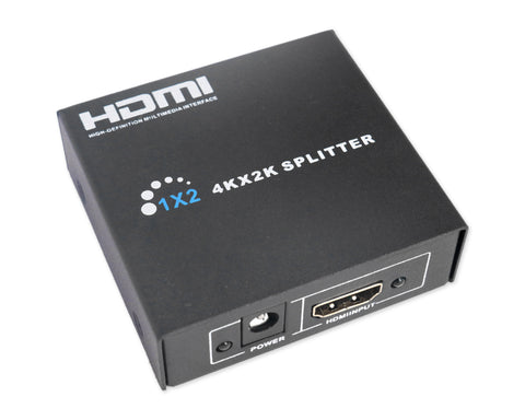 4K HDMI Splitter with 1 Input and 2 Outputs