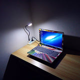 Dimmable Laptop Light with LED Lights and USB Port - Black