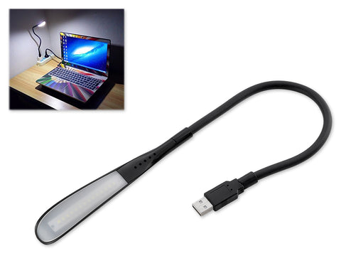 Dimmable Laptop Light with LED Lights and USB Port - Black