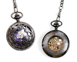 Retro Dial Hand Wind Mechanical Pocket Watch with Chain