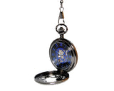 Retro Dial Hand Wind Mechanical Pocket Watch with Chain