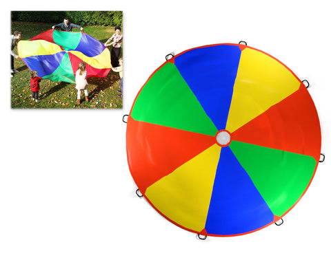 3.6m Rainbow Play Parachute with 8 Handles for Kids Outdoor Games