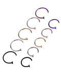 Stainless Steel Nose Ring Set of 10