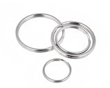 Round Split Key Chain Rings Set of 40 - Silver