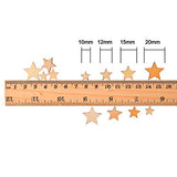 200 Pieces Wooden Star Slices with 4 Sizes