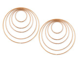 Set of 10 Metal Hoops for Dream Catcher and Craft - Gold