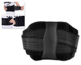 Adjustable Lumbar Lower Back Belt Strap - Black