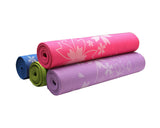 173cm x 61cm PVC Yoga Mat with Sakura Print - Purple