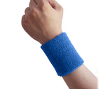3 Pieces Elastic Sport Headband Wristband Set - Blue