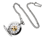 Retro Dial Hand Wind Mechanical Pocket Watch with Chain