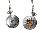 Retro Dial Hand Wind Mechanical Pocket Watch with Chain