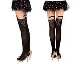 Ds. Distinctive Style Animal Tattoo Tights Japanese Style Cosplay Pantyhose, Black, XS - Cat