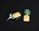 Pineapple Crystal Stud Earrings